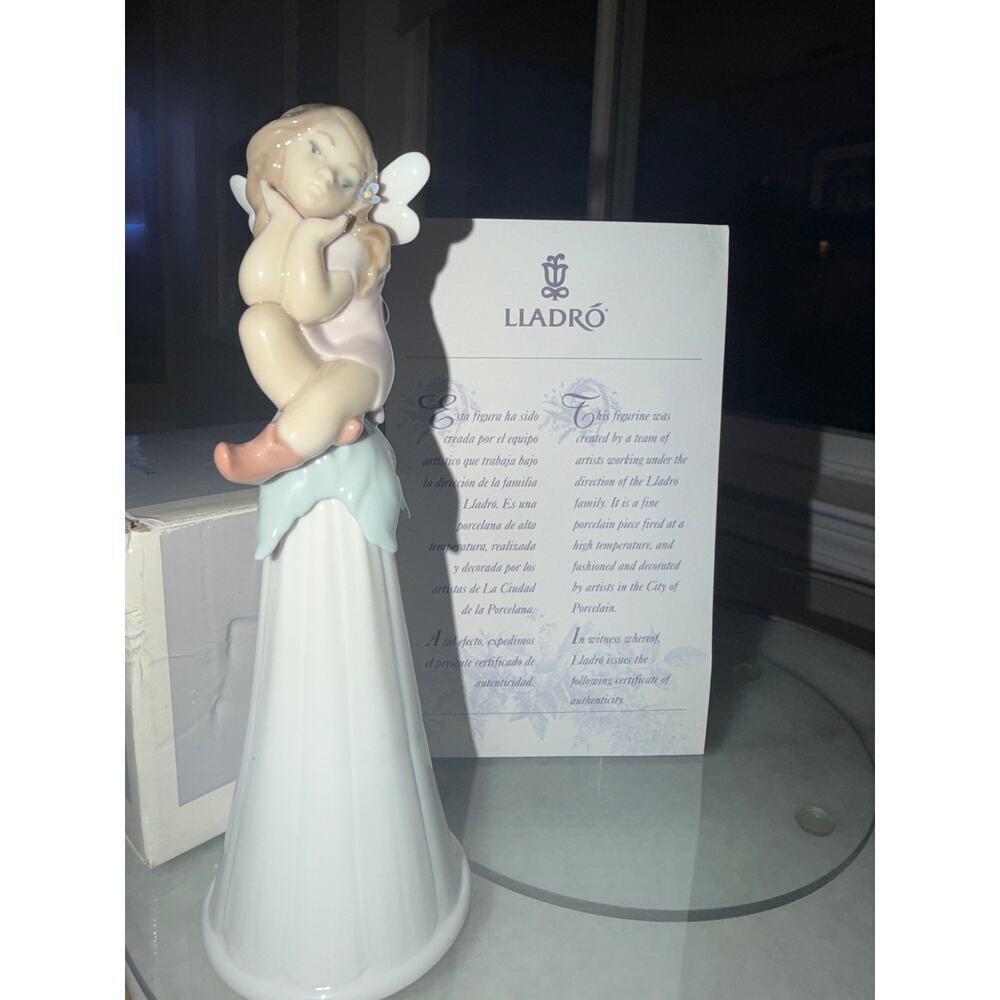 Lladró 6416 “It’s a Girl!” Porcelain Bell Figurine w/  & Certificate Spain 1997